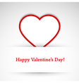 Valentines day card with heart vector image
