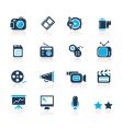 Multimedia icons vector image