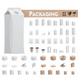 Retail packages set vector image