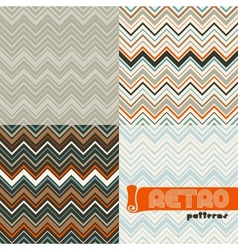 Set of four abstract retro seamless patterns vector image