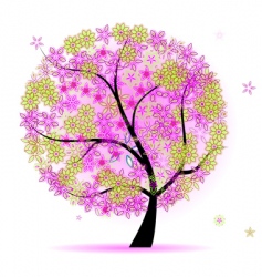 Floral tree vector image