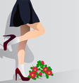 Female feet vector image