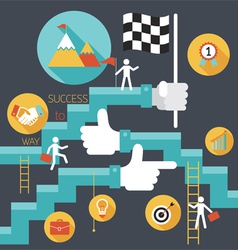 Business Concept Stairway to Success vector image