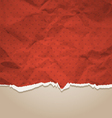 Crumpled torn paper vector image