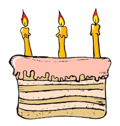 Birthday cake vector image