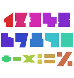 Square numbers vector image