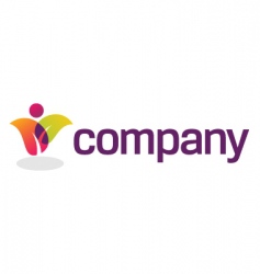 Colorful leaves logo vector image