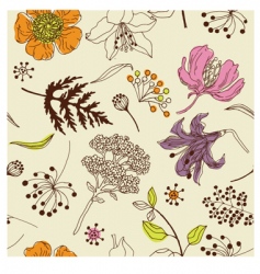 Floral seamless pattern vector image