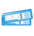 Blank plane tickets vector image