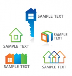 Sign cottage construc vector image