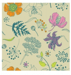 Floral seamless pattern vector image