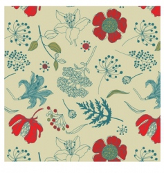 Floral seamless pattern vector image