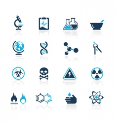 Science icons vector image