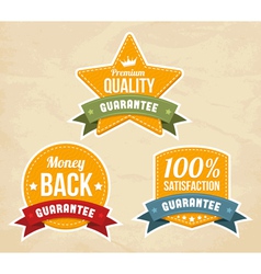 Retro guarantee labels Retro guarantee labels vector image