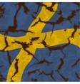 Swedish grunge flag vector image