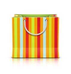 Paper shopping bag vector image