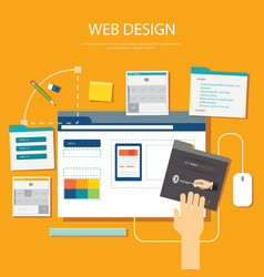 Web designui ux wireframe concept flat design Vector Image