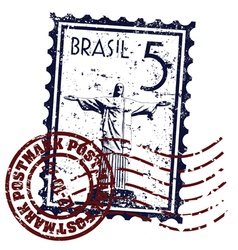Rio de janeiro stamp vector image