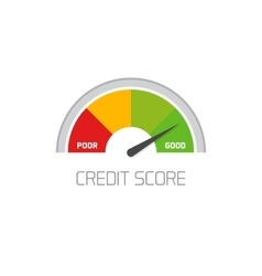 Credit score scale showing good value icon vector image