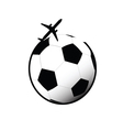 Airplane with football Airplane with football vector image