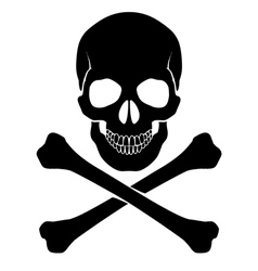 Crossbones and skull vector image