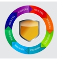 Concept of colorful circular banners with arrows vector image