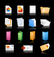 Printing Icons Black Background vector image