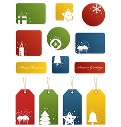 Christmas labels vector image