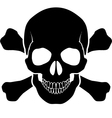 Skull and bones vector image