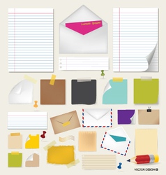 Collection of papers ready for your message vector image