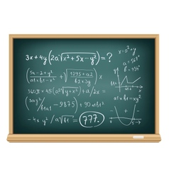Board difficult equations vector image