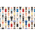 Set of pixel people vector image