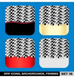 Set Of App Icon Backgrounds Frames Templates Set vector image