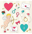Valentines symbols vector image