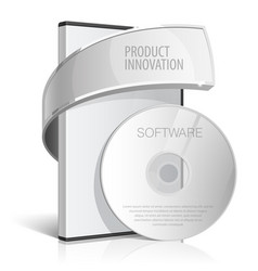 Realistic case for dvd or cd disk vector image