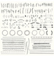Hand drawn vintage leaves arrows wreaths vector image