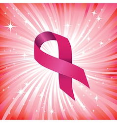Breast cancer ribbon vector image