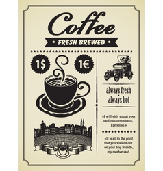 Retro coffee vector image