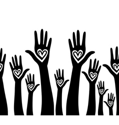 People support hand vector image