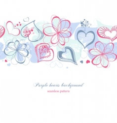 Purple hearts vector image