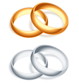 Wedding rings vector image