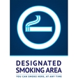 Label smoking area sticker vector image