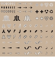 Arrow Stickers Set Isolated vector image
