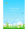 Summer back with grass vector image
