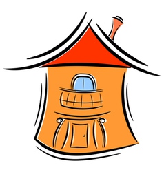 Cartoon little house eps10 Cartoon little house eps10 vector image