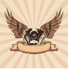 Motorbike wallpaper vector image