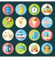 Travel icons set vector image