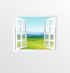 Open windows vector image
