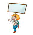 Banner boy vector image
