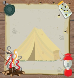 Rustic camping party vector image